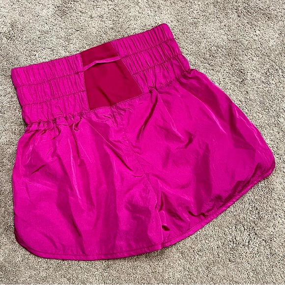 NWT Free People Hot Pink Fuchsia Athletic Shorts Built-in Panty Size S - Picture 4 of 11